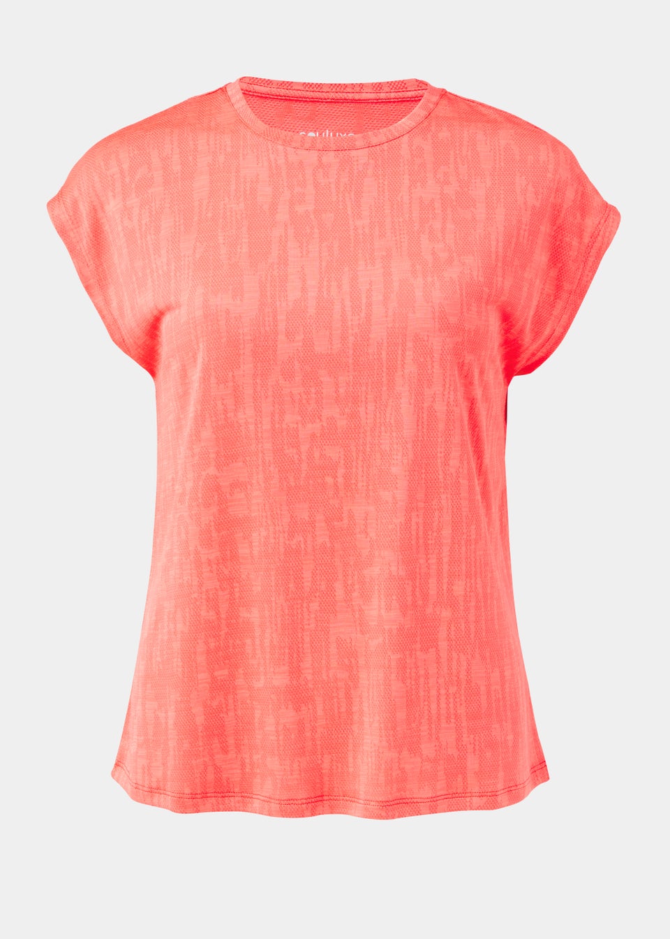 Souluxe Coral Jacquard Mesh Sports T-Shirt