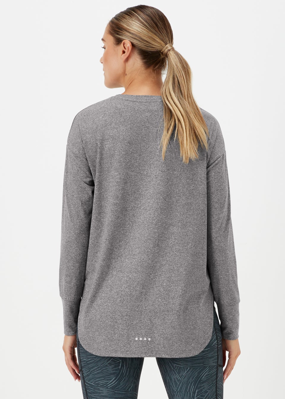 Souluxe Charcoal Long Sleeve Sports T-Shirt