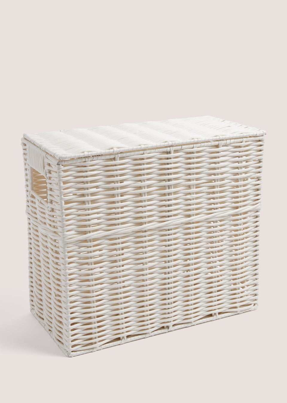 White Narrow Toilet Storage Basket (30cm x 35cm x 18cm)