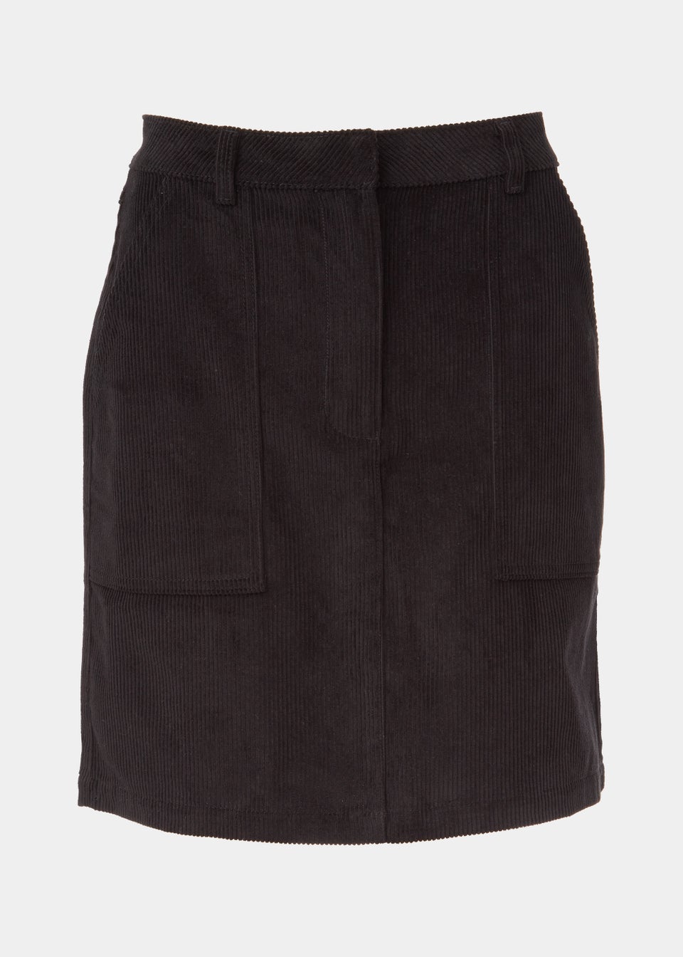 Black Cord Skirt - Matalan