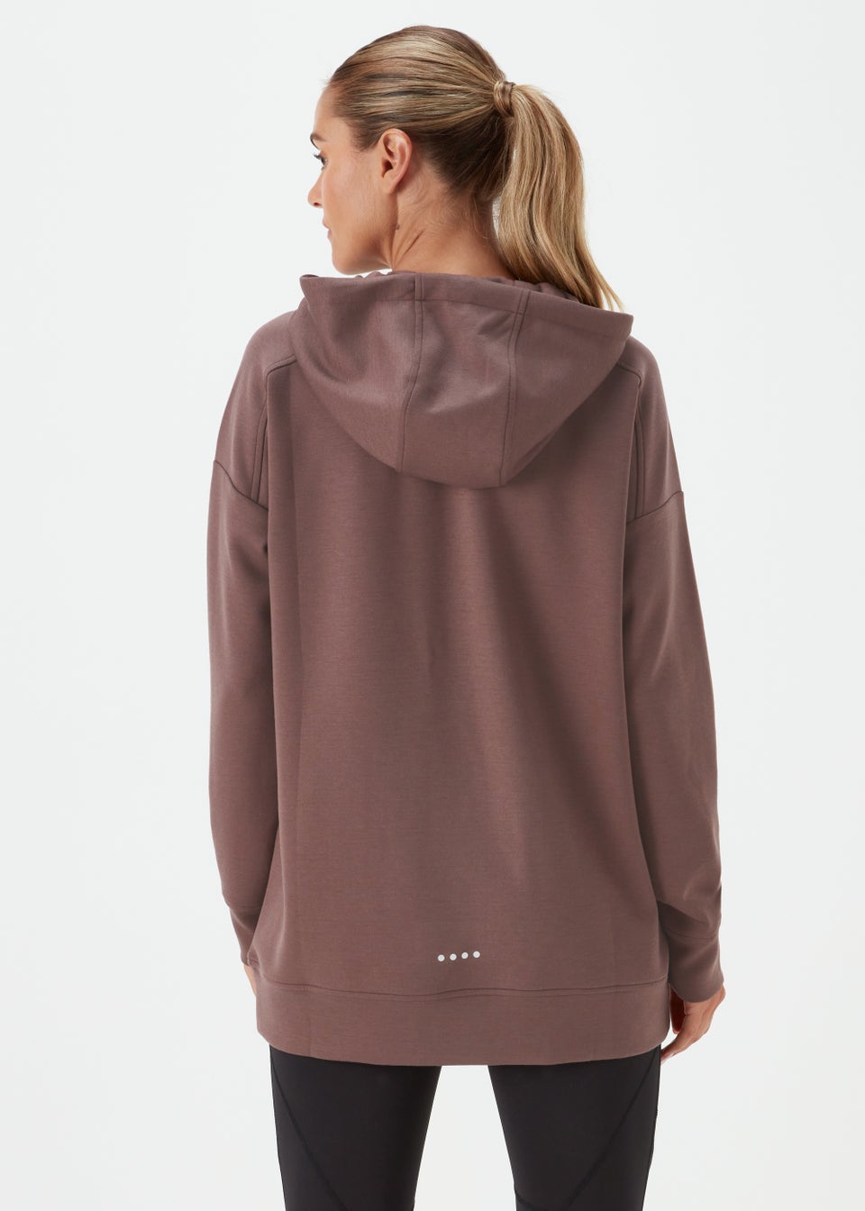 Souluxe Brown Longline Sports Hoodie