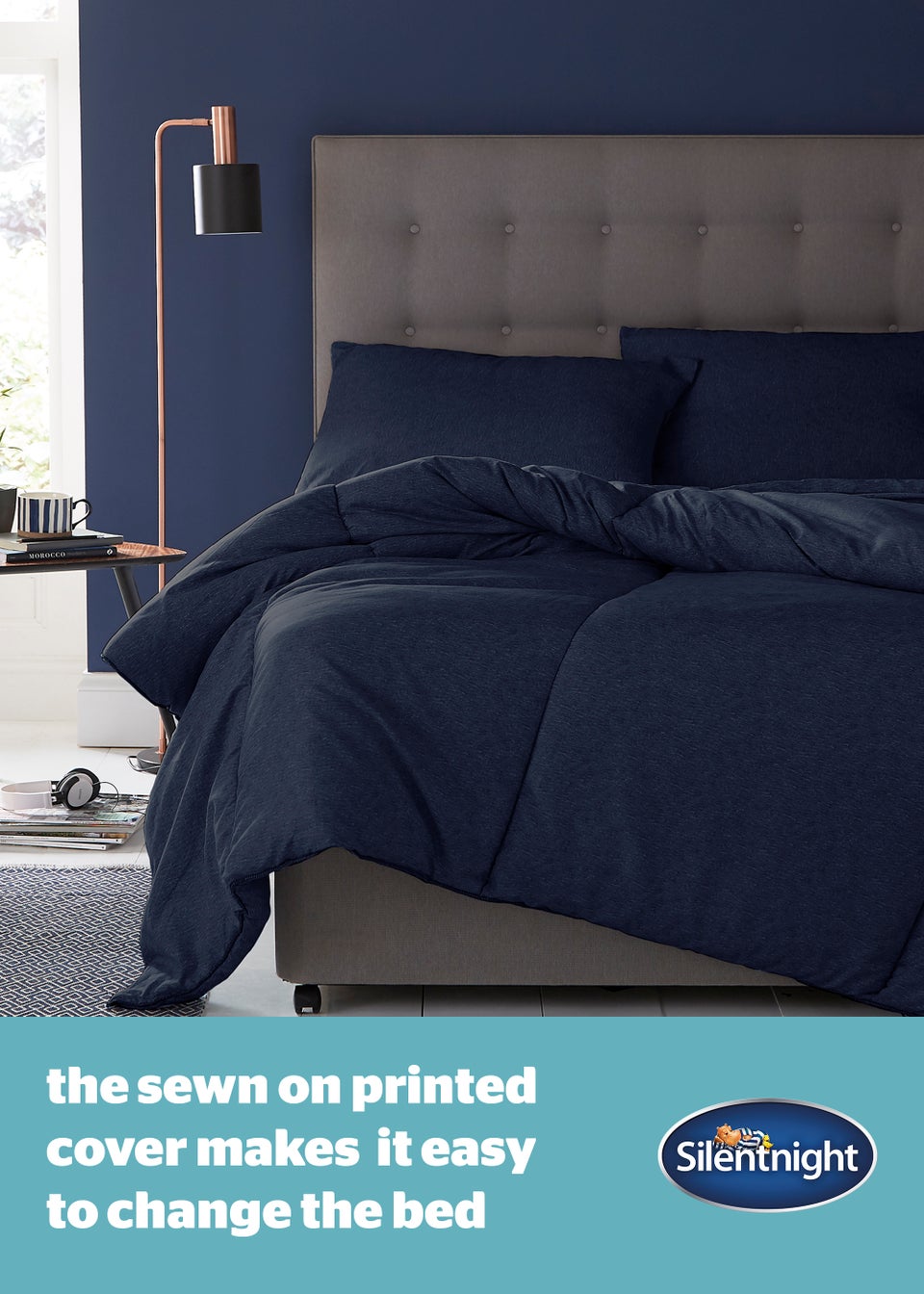 Silentnight Blue Coverless Duvet & Pillowcase Set