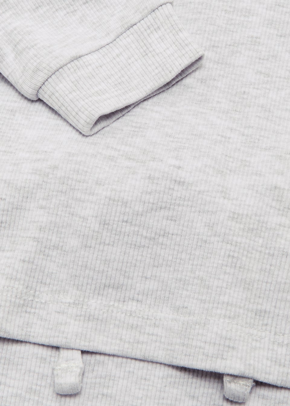 Baby Grey Ribbed Sweatshirt & Joggers Set (Newborn-23mths)