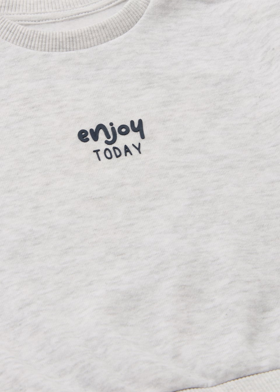 Baby Grey Slogan Crew Neck Sweatshirt (Newborn-23mths)