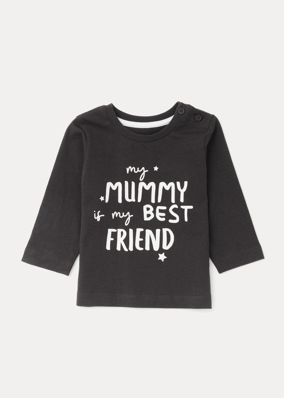 Baby Charcoal Mummy Long Sleeve T-Shirt (Newborn-23mths)