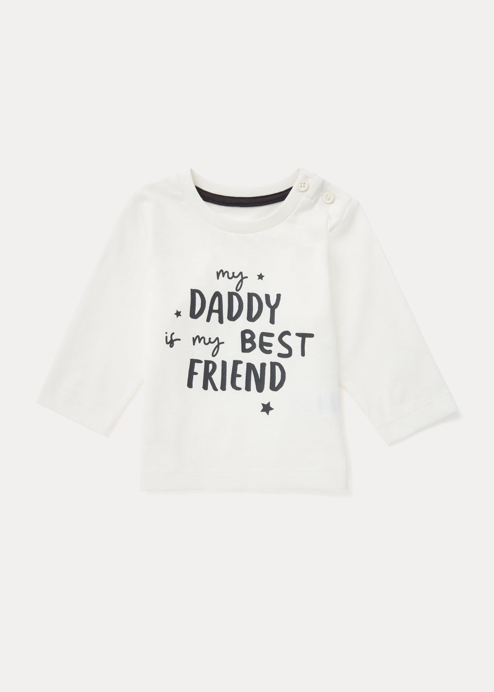 Baby Cream Daddy Long Sleeve T-Shirt (Newborn-23mths)
