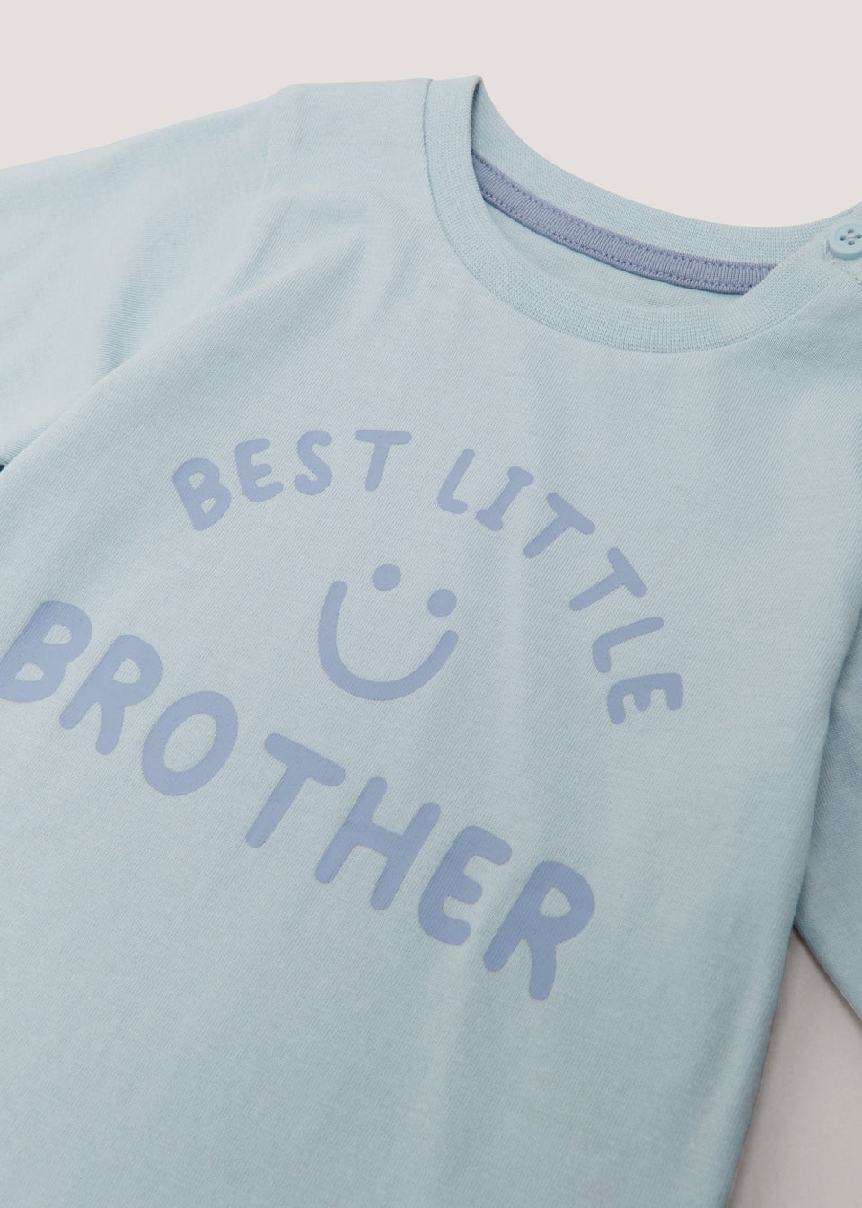 Baby Blue Little Brother Print Long Sleeve T-Shirt (Newborn-23mths)