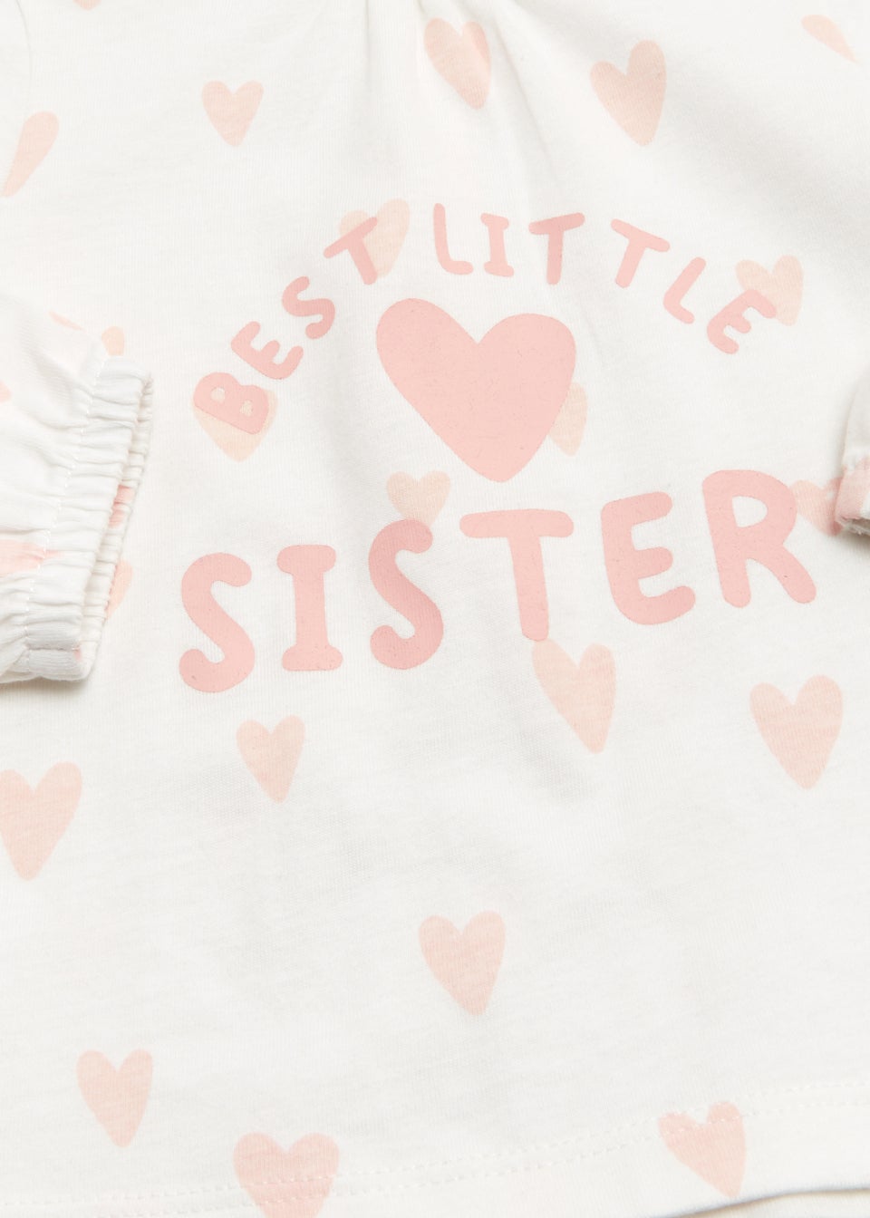 Baby Pink Little Sister Long Sleeve T-Shirt (Newborn-23mths)