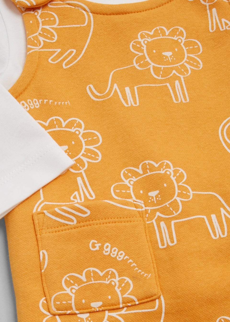 Baby Ochre Lion Dungarees & T-Shirt Set (Newborn-23mths)