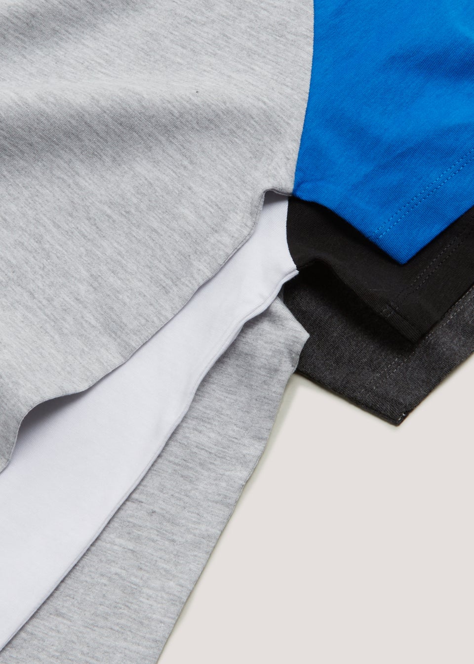Boys 3 Pack Multicoloured Raglan T-Shirts (4-13yrs)