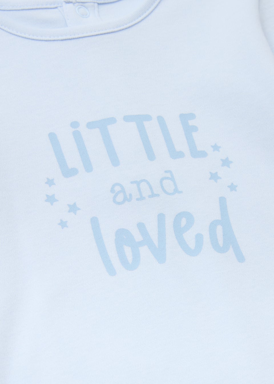 Baby Blue Little & Loved Footless Sleepsuit (Newborn-18mths)