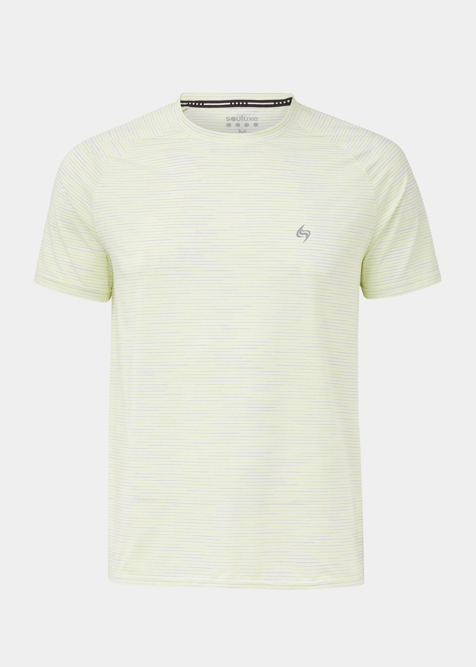 Souluxe White Linear Stripe Sports T-Shirt