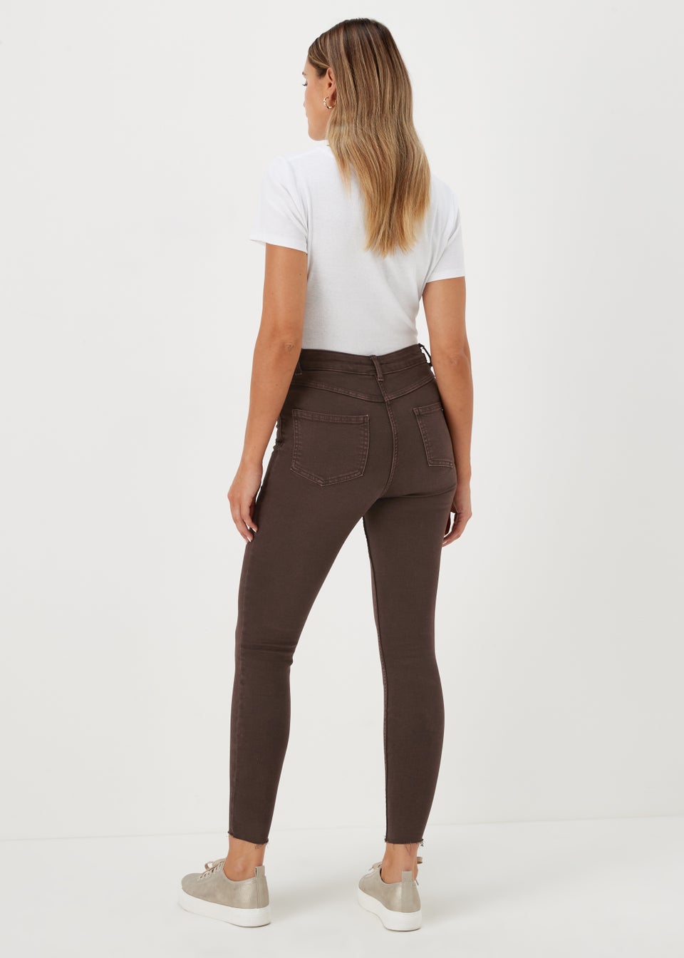 April Brown Ankle Grazer Super Skinny Jeans