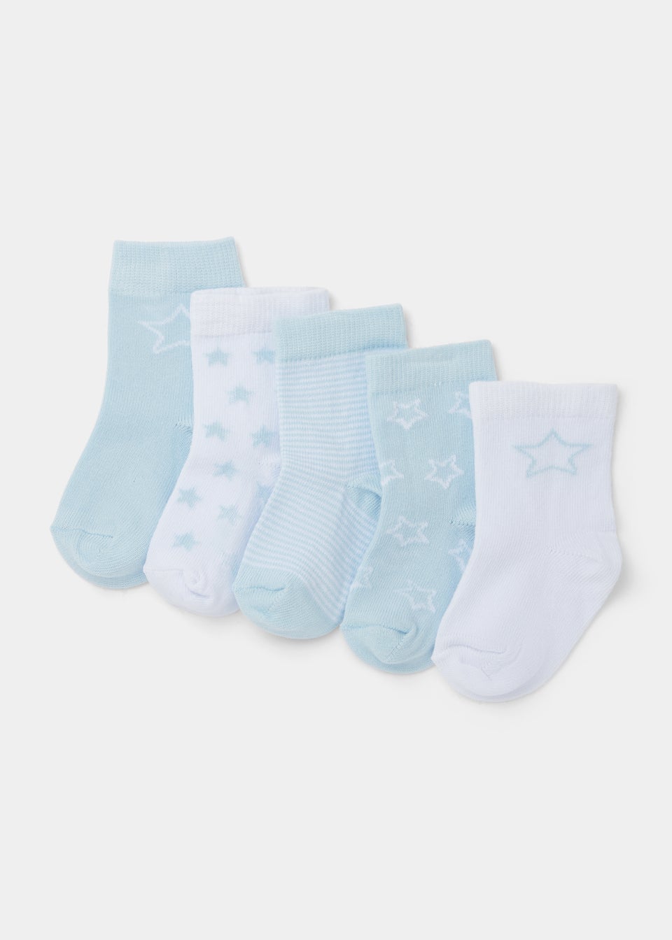 Baby 5 Pack Blue Socks (Newborn-23mths)