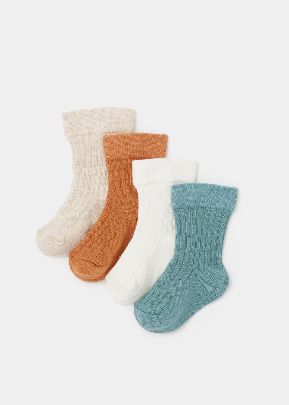 4 Pack Ribbed Baby Socks (Newborn-23mths)