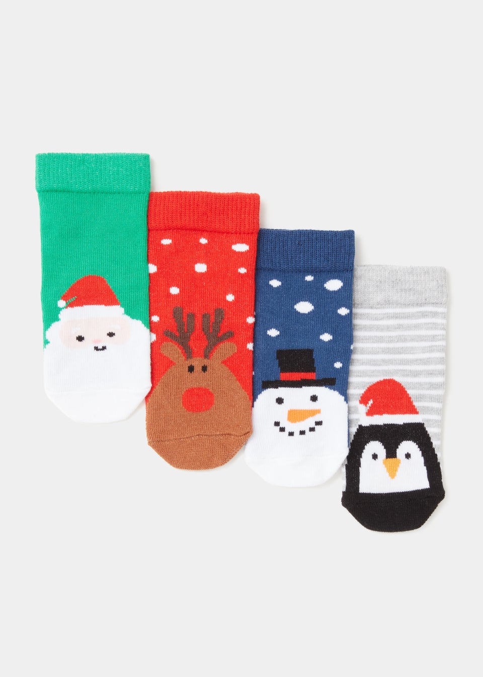 Baby 4 Pack Christmas Socks (Newborn-23mths)