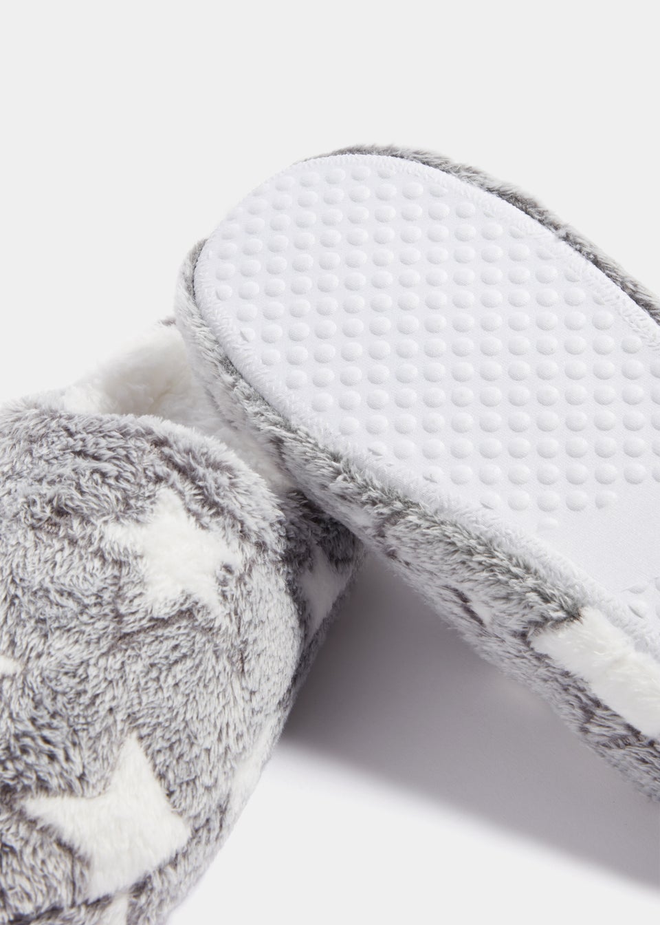 Grey star slippers outlet