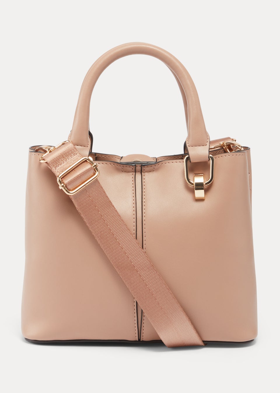 Nude Multiple Compartment Mini Tote Bag