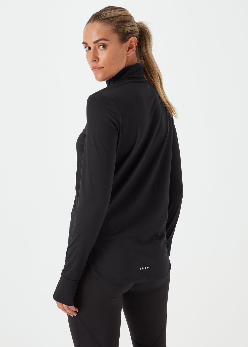 Souluxe Black Long Sleeve Cowl Neck Sports T-Shirt