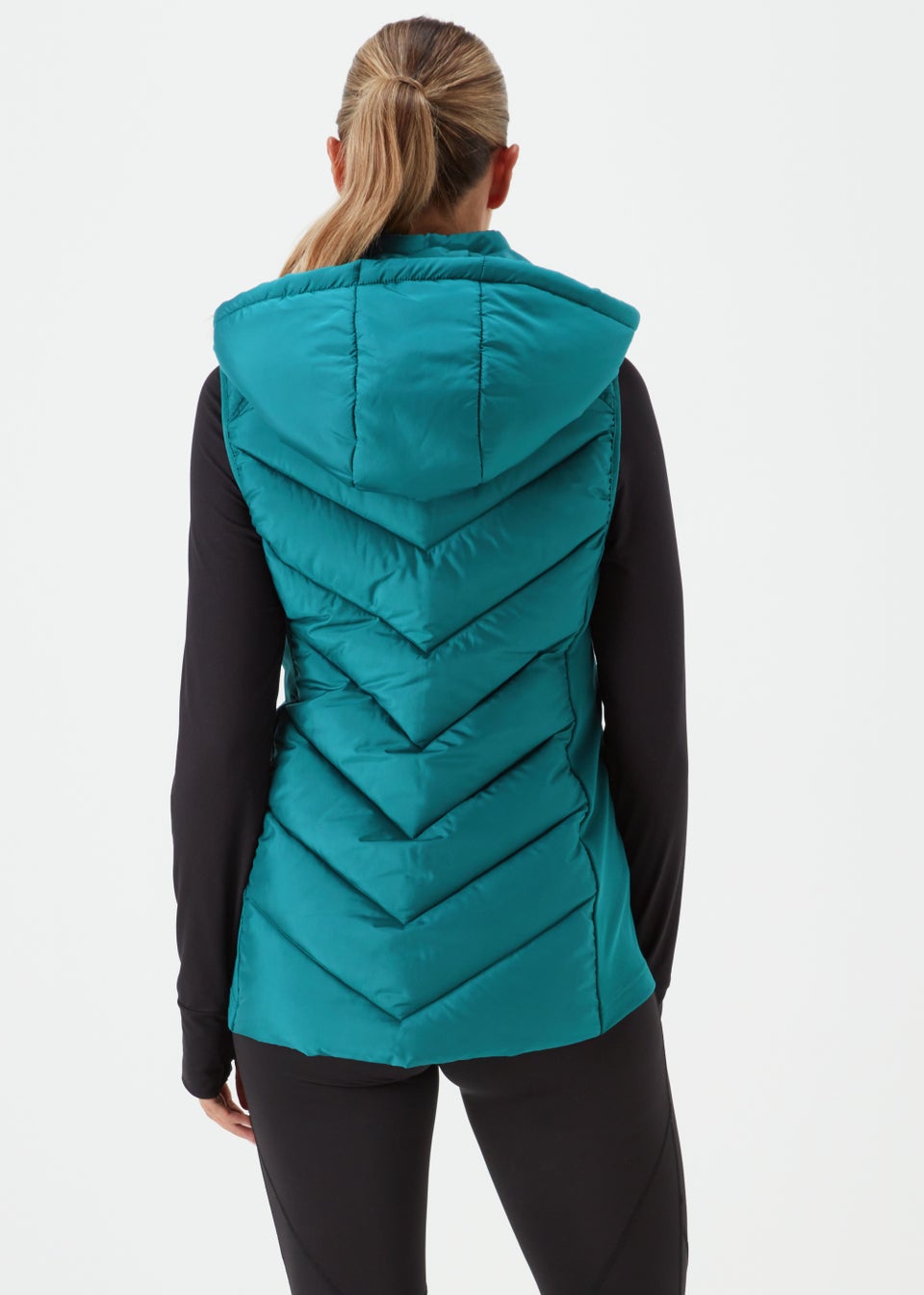 Souluxe Dark Teal Hooded Sports Gilet