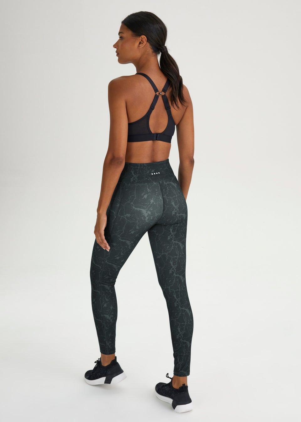 Souluxe Black Print Sports Leggings