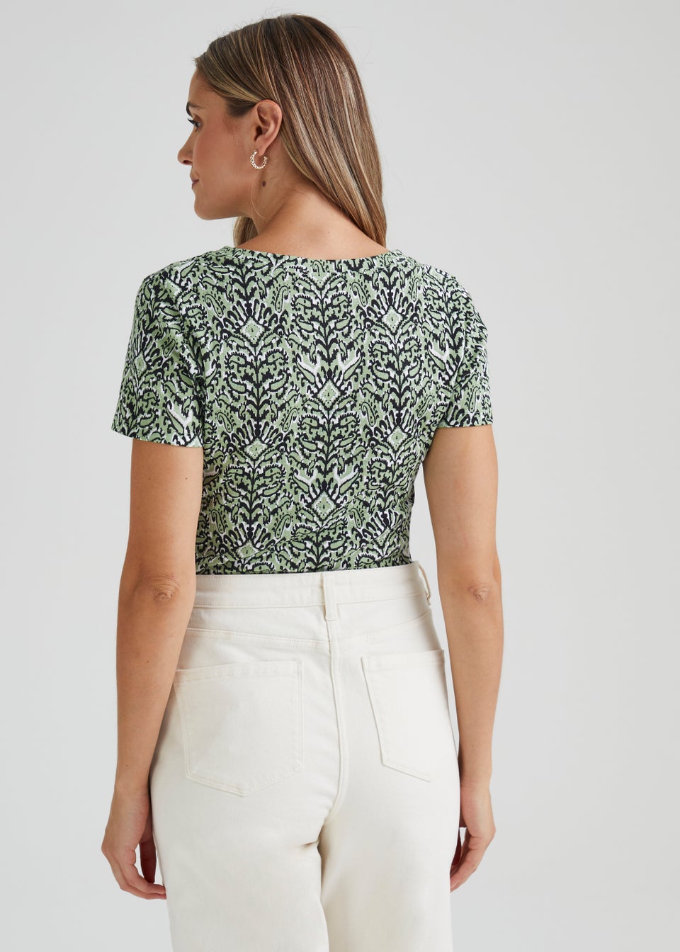 Green Aztec Print T-Shirt