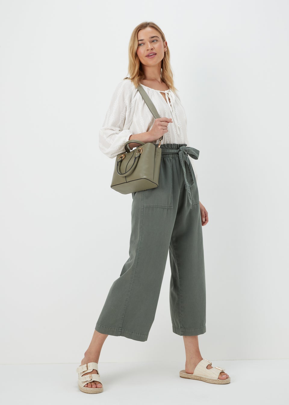 Ivory Textured Cutwork Top