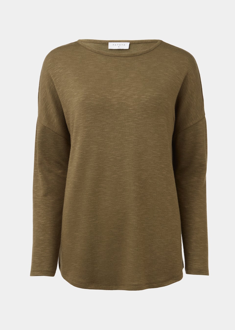 Khaki Crew Neck Top - Matalan