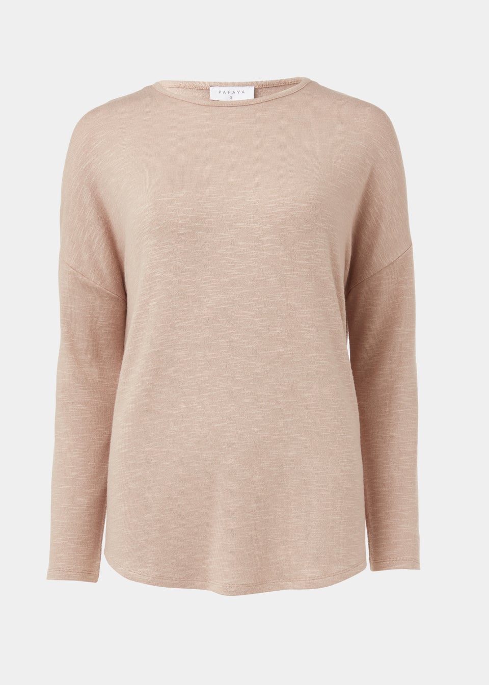 Brown Crew Neck Top
