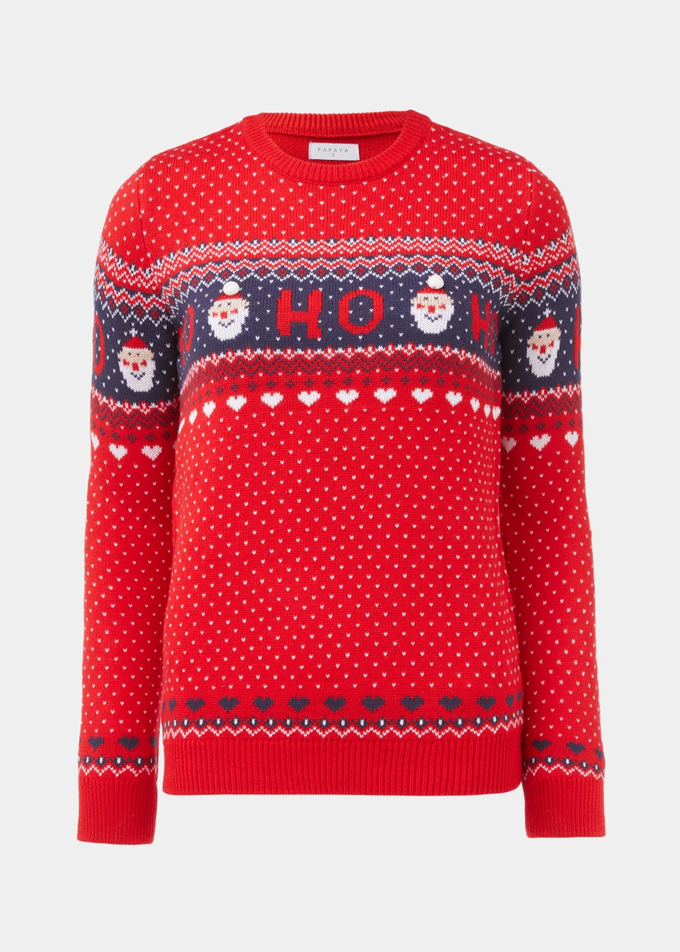 Red Christmas Santa Knitted Jumper