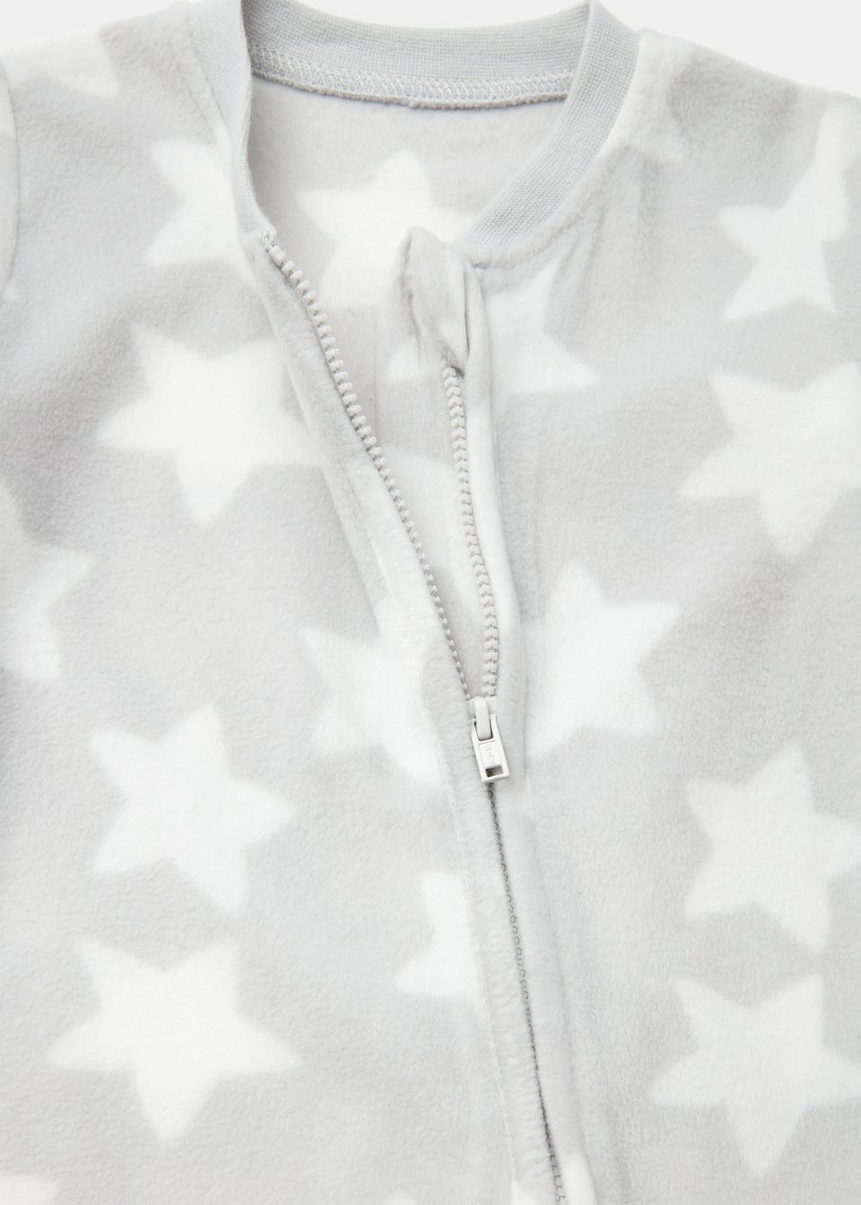 Baby Grey Star Fleece Sleepsuit (Newborn-18mths)