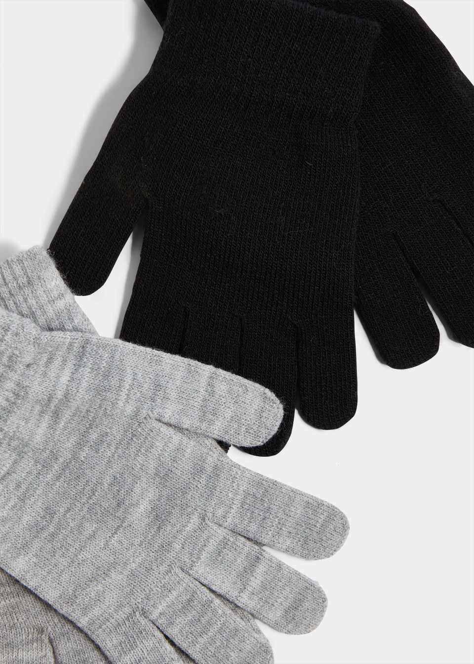 2 Pack Black & Grey Gloves