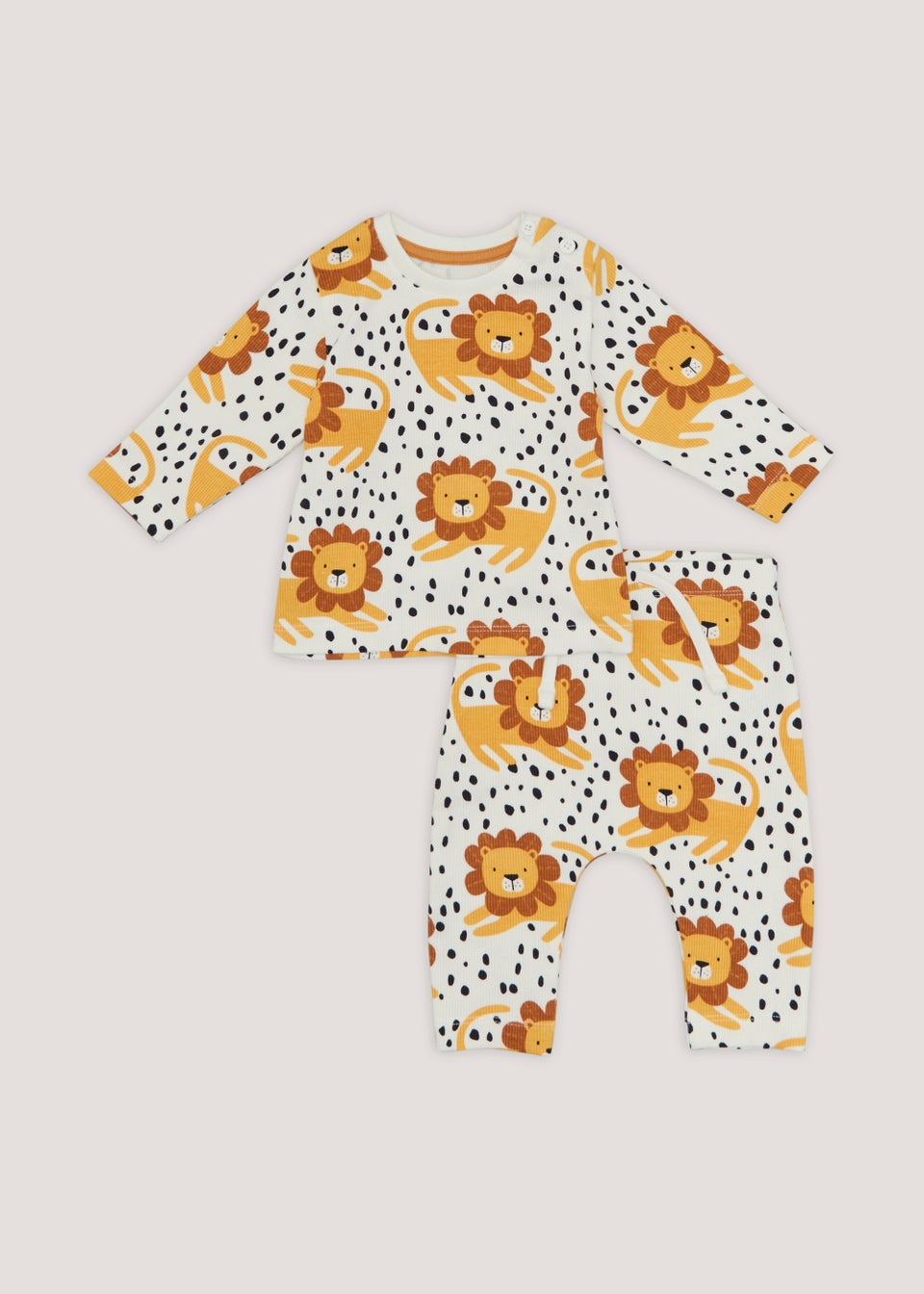 Baby Multicoloured Jungle Print Ribbed Top & Leggings Set (Newborn-23mths)