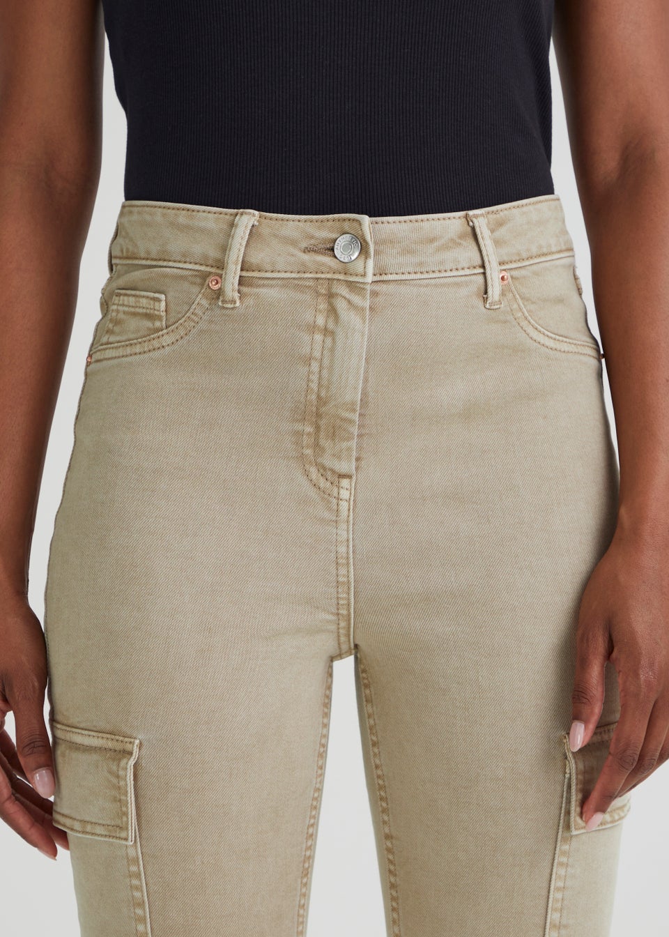 Stone Cargo Skinny Jeans