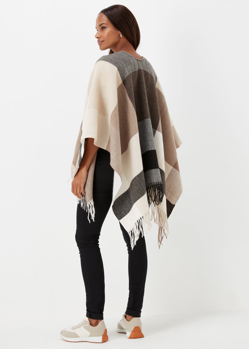 Beige Check Shawl - Matalan