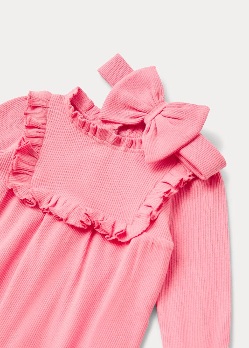 Baby Pink Ribbed Romper & Headband Set (Newborn-23mths)
