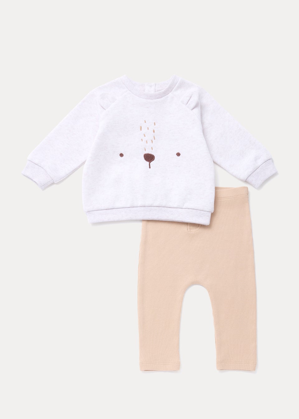 Baby Ecru Bear Sweatshirt & Leggings Set (Newborn23mths) Matalan