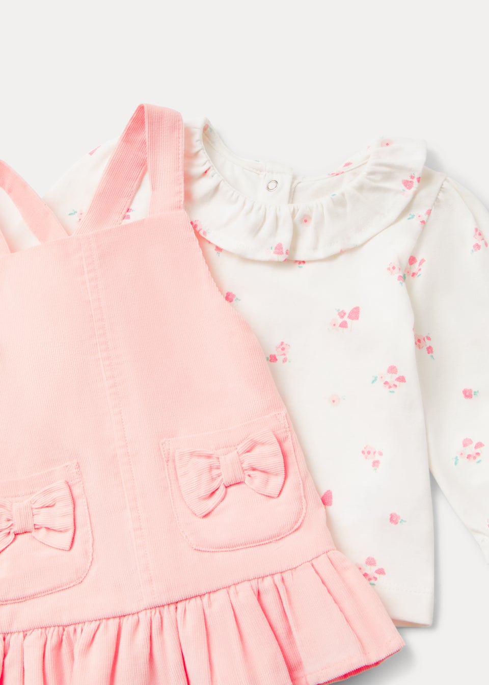 Baby Pink Cord Dress Top & Tights Set (Newborn-18mths)