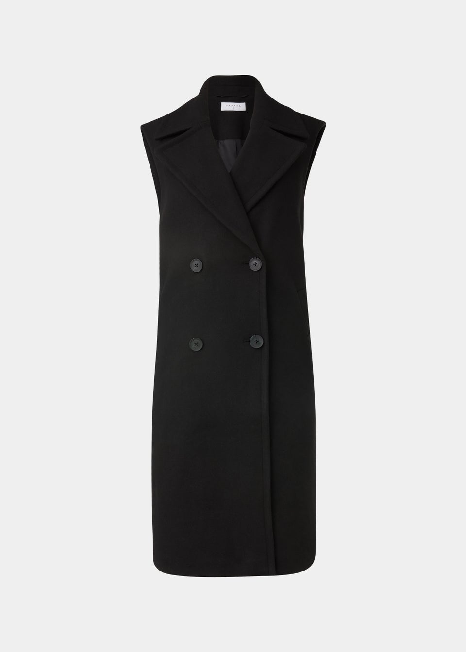 Sleeveless top black coat