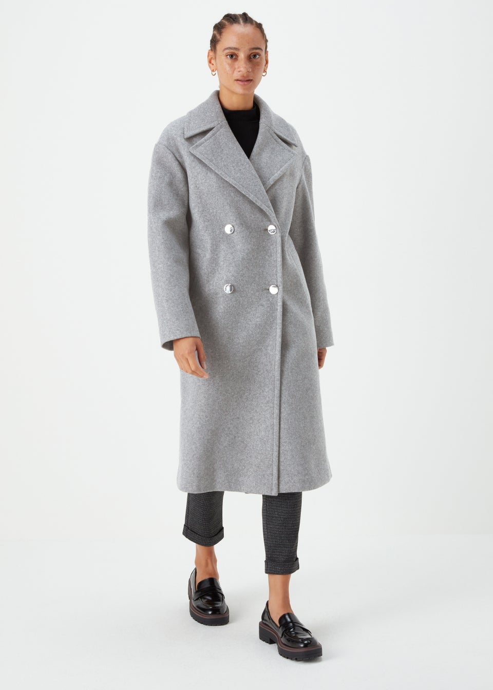 Grey Overcoat - Matalan