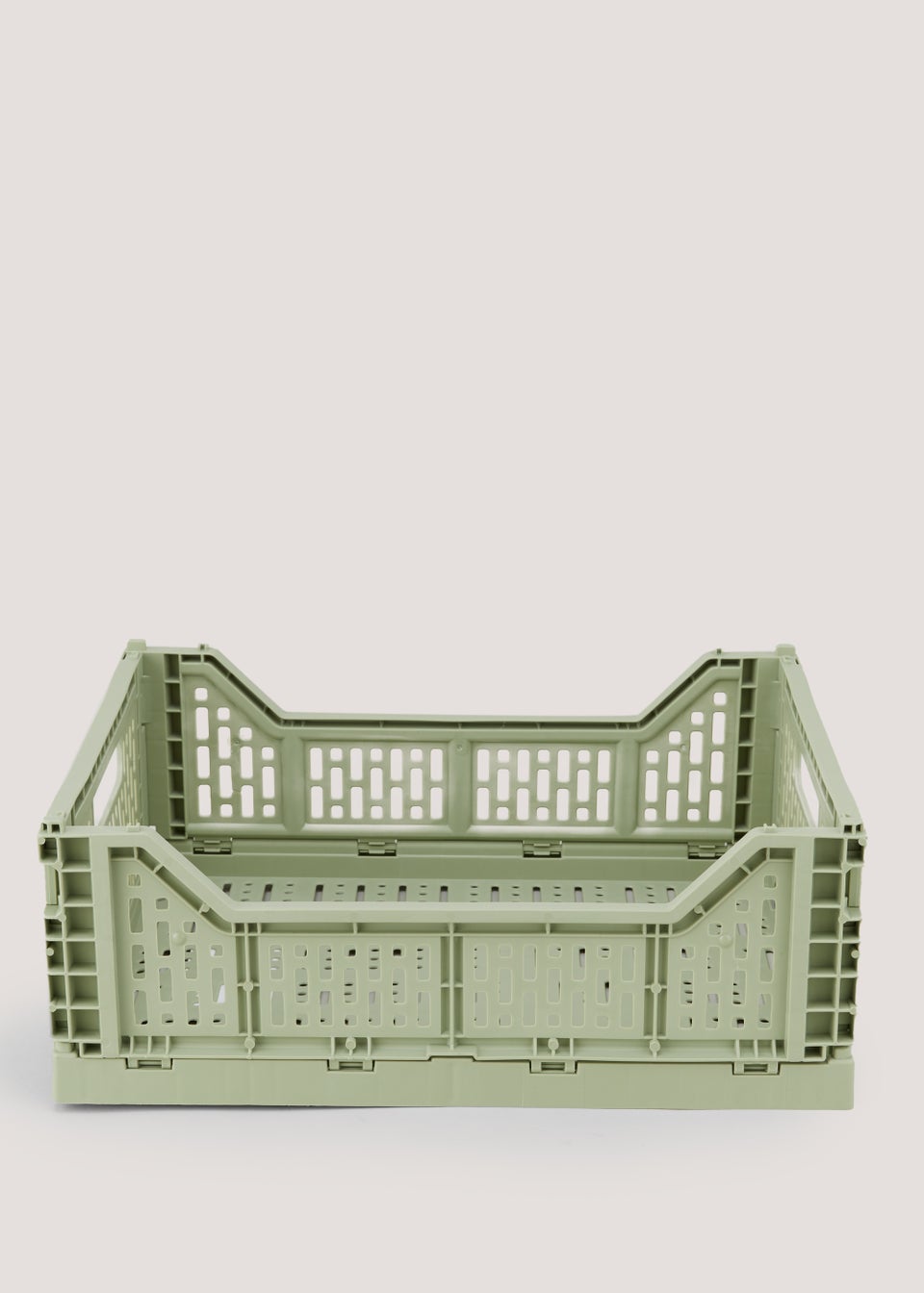 Green Large Collapsible Storage Basket (30cm x 40cm x 14.5cm)