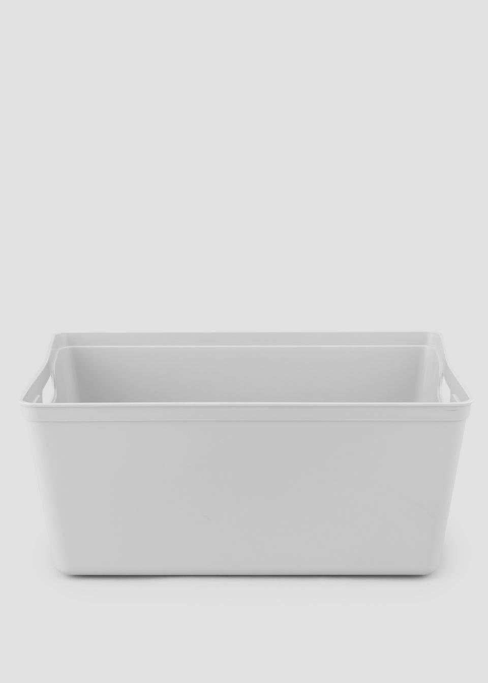 Grey Large Plastic Storage Tray (33.5cm x 26cm x 15cm)