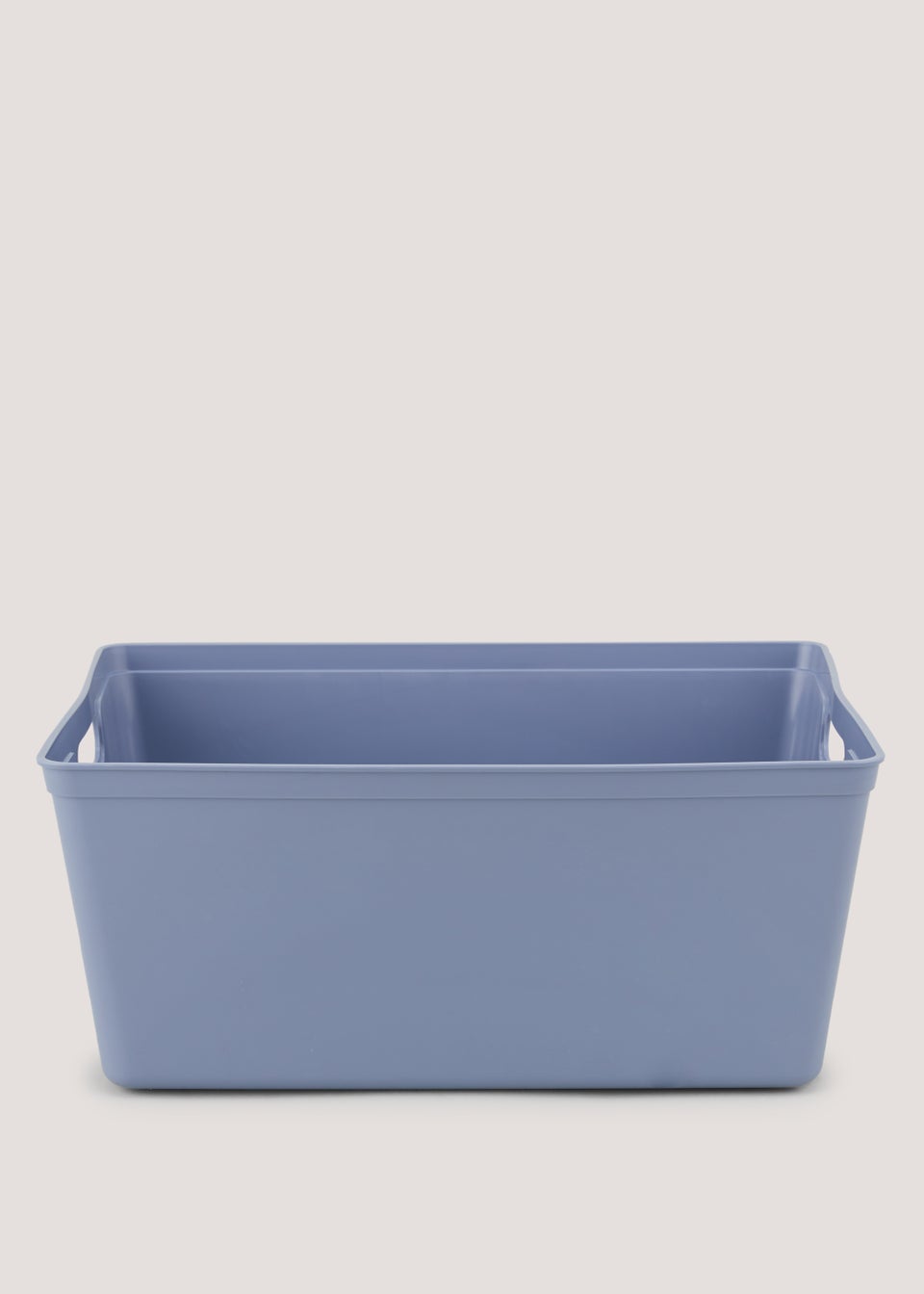 Blue Large Plastic Storage Tray (33.5cm x 26cm x 15cm)