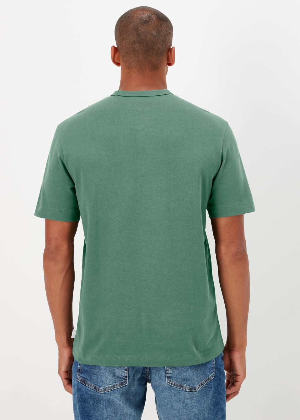 Green Michigan State Embroidered T-Shirt