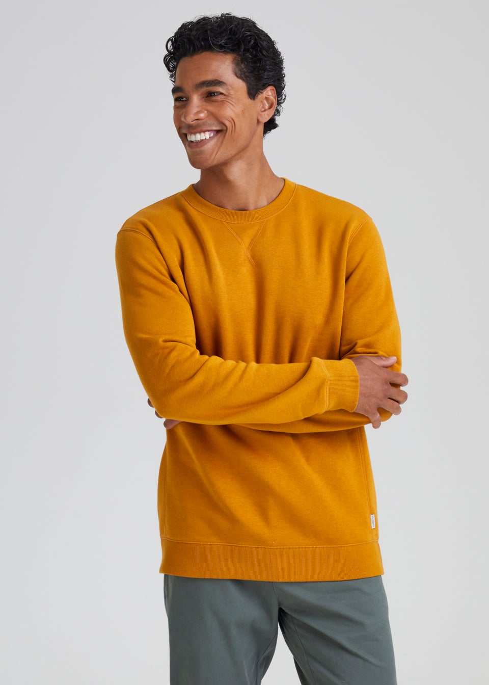 Yellow Essential Crew Neck Sweatshirt