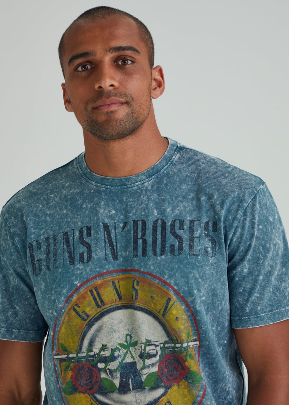Blue Acid Wash Guns N' Roses T-Shirt