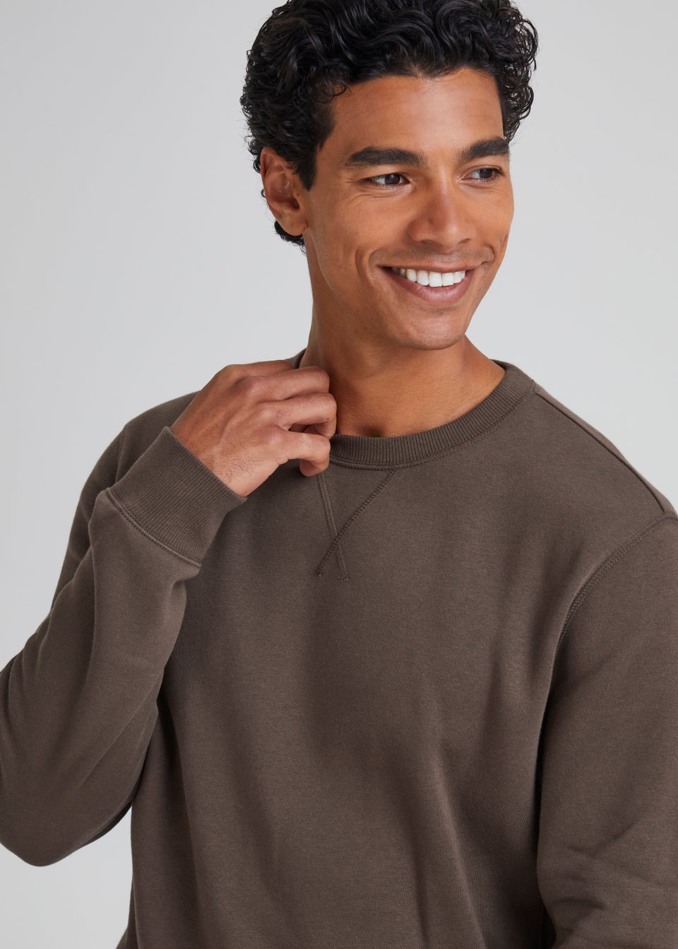 Brown Essential Crewneck Sweatshirt - Matalan