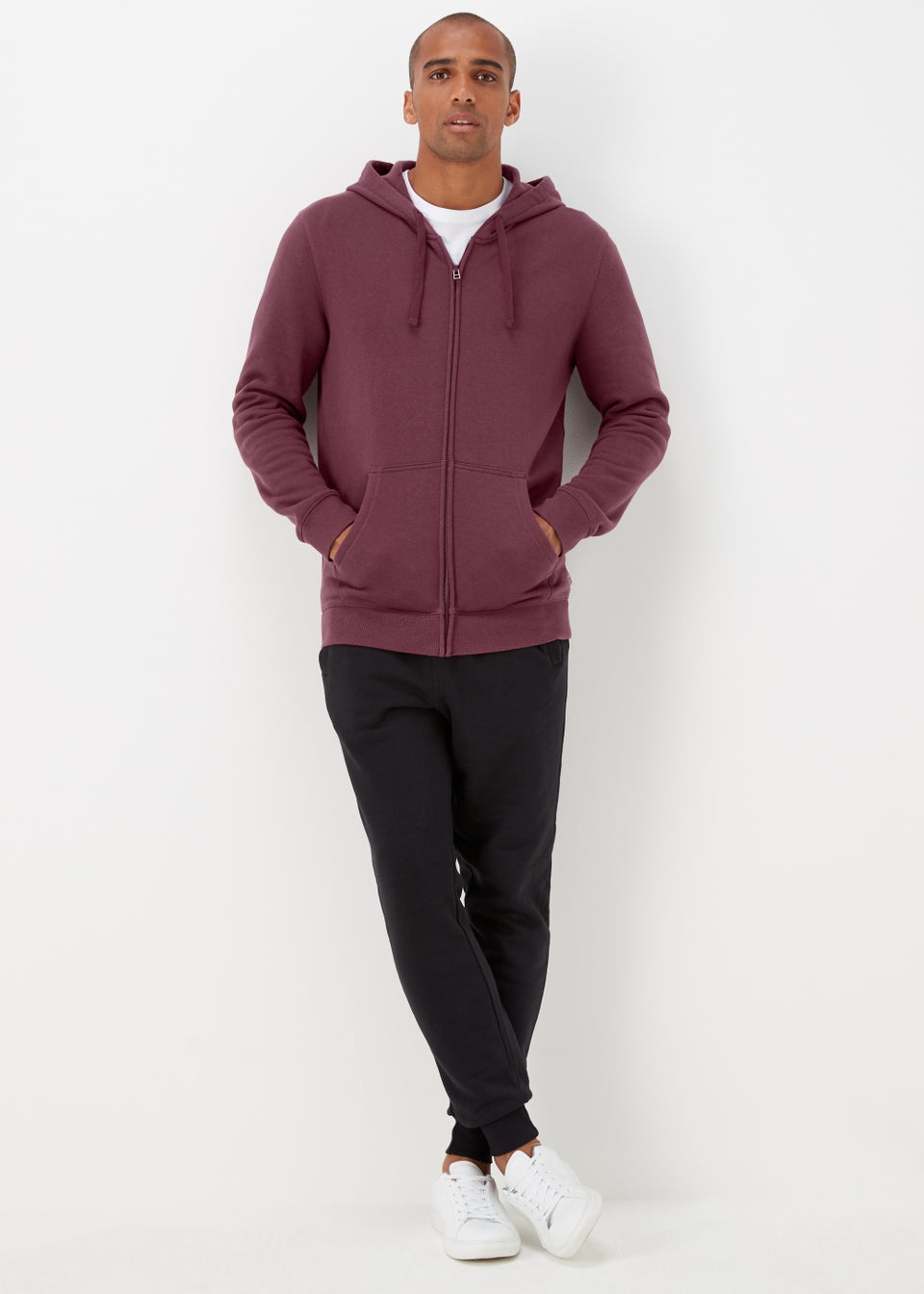 Burgundy Zip Up Hoodie