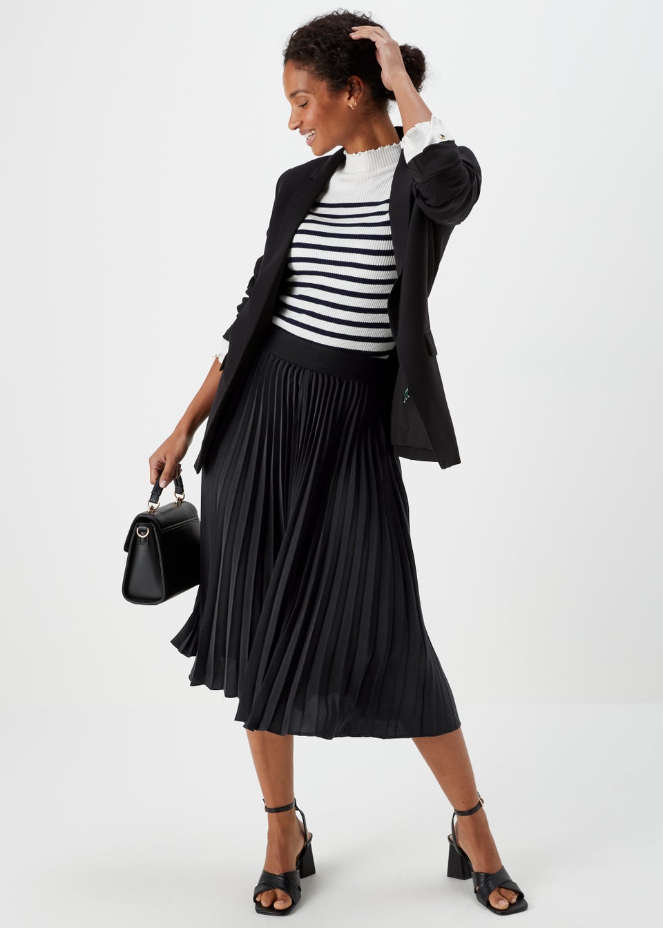 Pleated midi skirt matalan discount