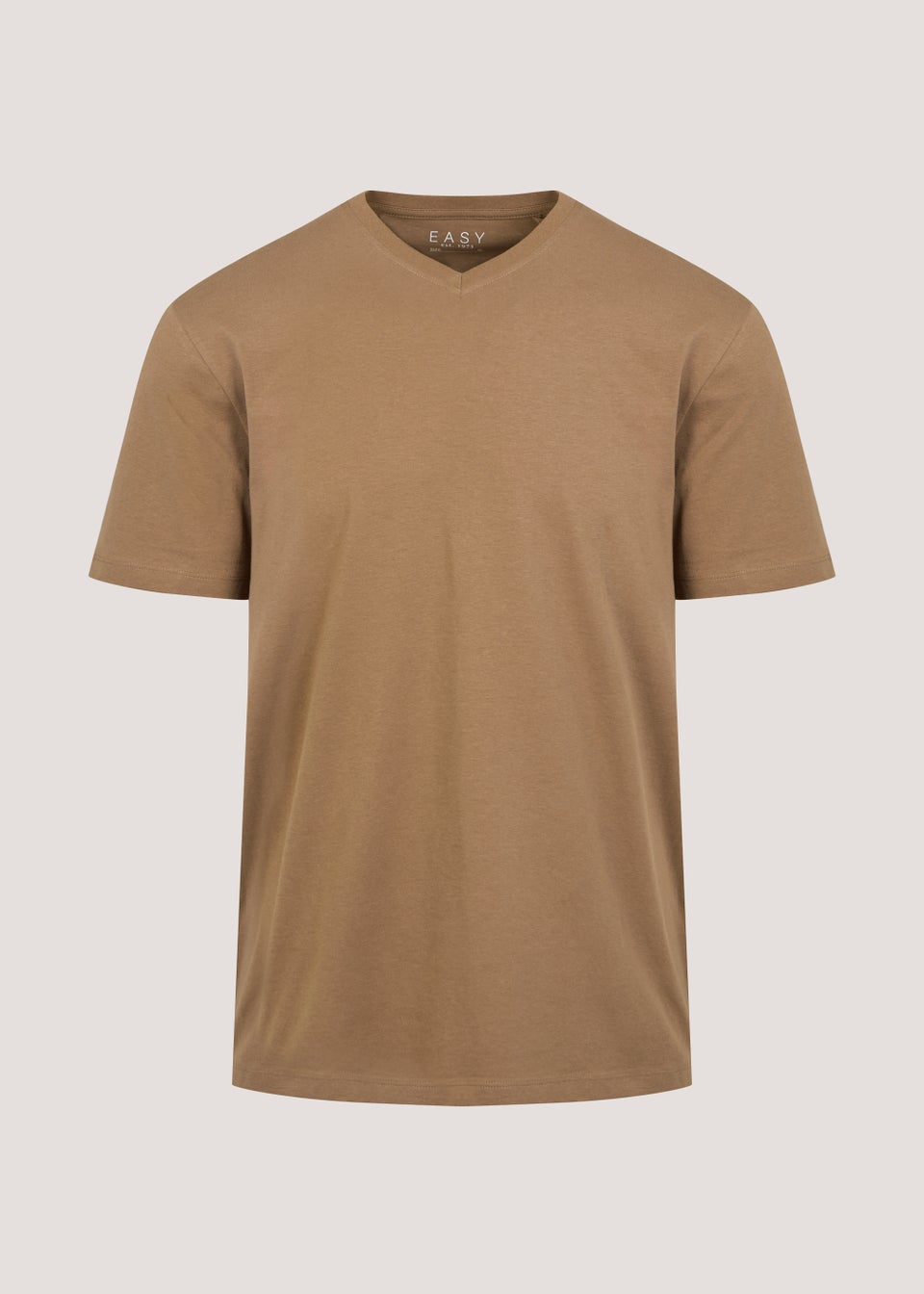 Brown Essential V Neck T-Shirt - Matalan